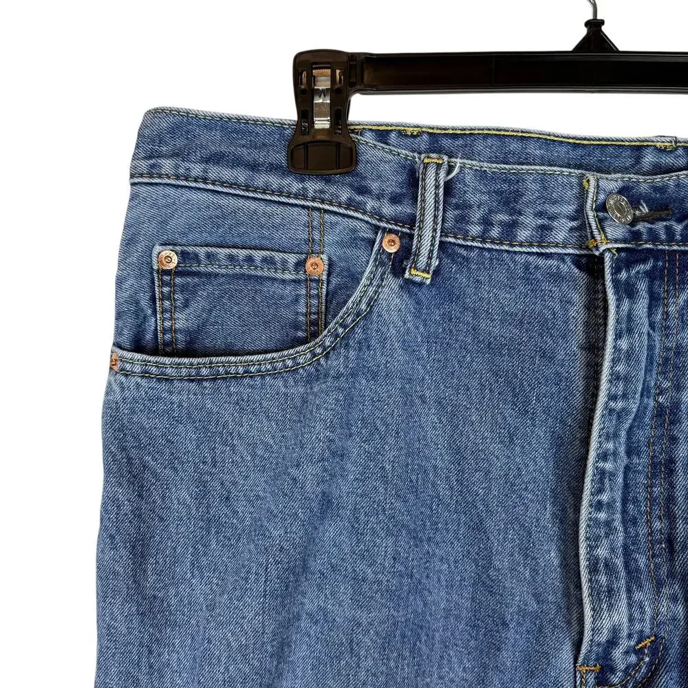 Levi's 550 Jeans Men 40x31 Blue Denim High-Rise Relaxed Fit Straight Leg Zip Fly